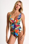 Shan Classic Criss-cross Swimsuit In Multi