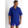 Shan Classic Fit Stretch Swim Trunks In Blue