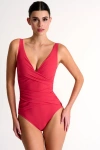 Shan Classic One-piece Bathing Suit In Pink