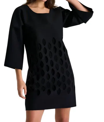 Shan Flared Sleeve Mini Dress In Black