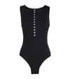 Shan High-neck One-piece Swimsuit With Mosaic Cutouts In Black