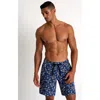 Shan Long Fit Stretch Swim Trunks In Print