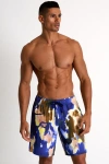 Shan Long Fit Stretch Swim Trunks In Print