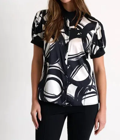 Shan Luna Blouse In Black/white In Multi