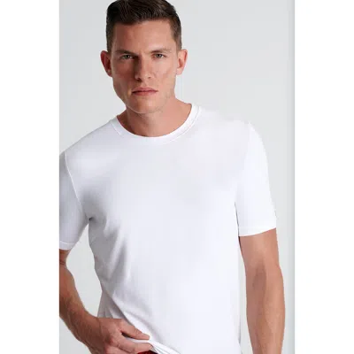 Shan Microfiber Crew Neck T-shirt In White