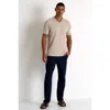 Shan Microfiber V-neck T-shirt In Beige