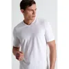Shan Microfiber V-neck T-shirt In White