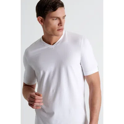 Shan Microfiber V-neck T-shirt In White