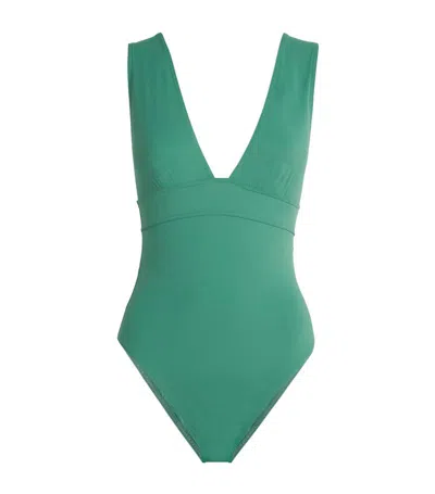 Shan Plunge Swimsuit In Green