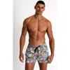 Shan Short Fit, Stretch And Quick Dry Swim Trunks In Print