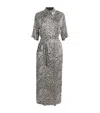 Shan Silk-blend Shirt Dress In Gray