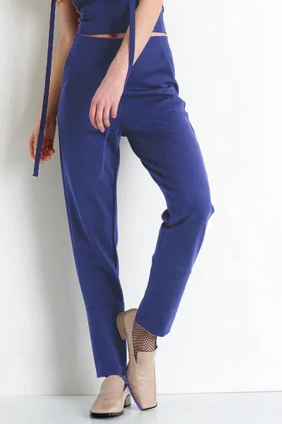Shan Sofia Fitted Trouser In Jeans In Blue