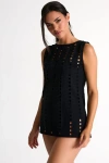 Shan Swim Dress With Mosaic Cutouts In Black