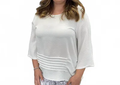 Shana Apparel Airflow Tunic Top In White