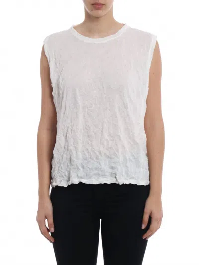 Shana Apparel Crinkle Shell Top In White