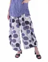 Shana Apparel Polka Dot Lantern Pants In Multi In Multi