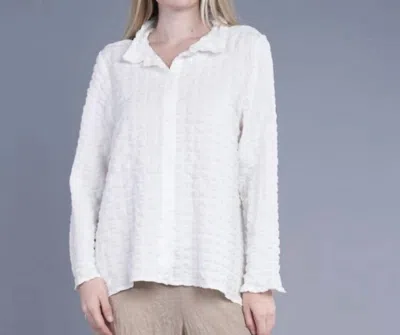 Shana Apparel Puffer Shirt In White