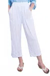 Shana Apparel Women's Crinkle Pant In White In White