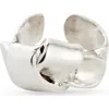 Shana Cave Knot Ear Cuff In Metallic