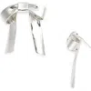 Shana Cave Small Bow Stud Earrings In Metallic