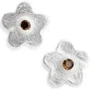 Shana Cave Small Flower Stud Earrings In Smoky Quartz
