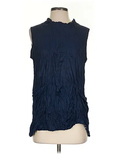 Pre-owned Shana Sleeveless Blouse In Blue