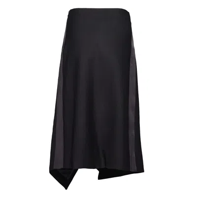 Shang Xia Skirt With Drape In Black