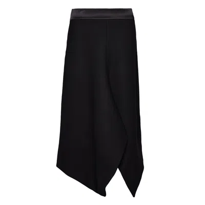 Shang Xia Skirt With Drape In Black