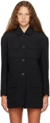 Shang Xia Ssense Exclusive Black Blazer In Black