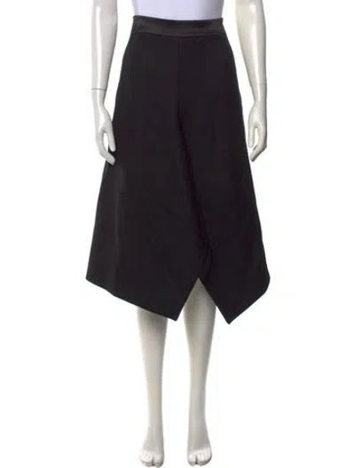Pre-owned Shang Xia Wool Midi Length Skirt In Black