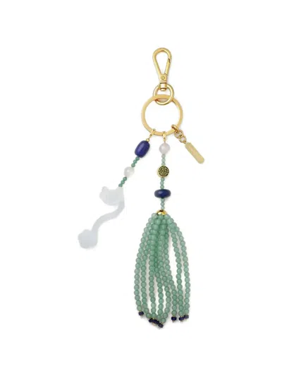 Shanghai Tang Beaded Charms Keyring In Green