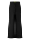 Shanghai Tang Button-embellished Jersey Trousers In Black