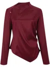 Shanghai Tang Button-up Blouse In Red