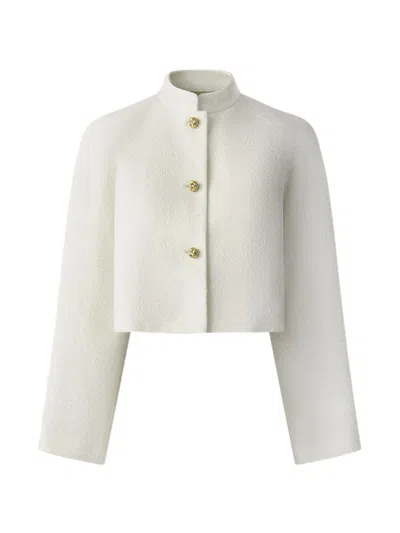 Shanghai Tang Buttoned Tang Jacket In White