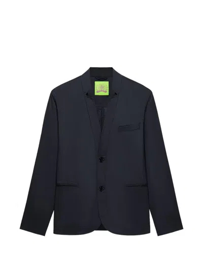 Shanghai Tang Button-up Shirt Jacket In Blue