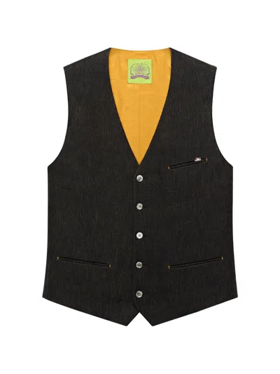 Shanghai Tang Button-up Tailored Waistcoat In Black