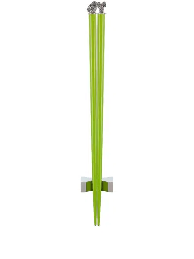 Shanghai Tang Chinese Zodiac Ram Chopsticks In Green