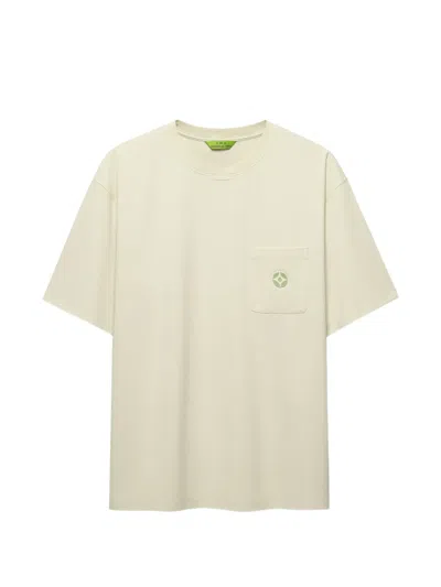 Shanghai Tang Coin-patch Chest-pocket T-shirt In Neutral