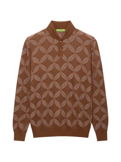 Shanghai Tang Coin-pattern Sweater In Brown