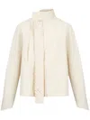 Shanghai Tang Cotton Wrap Blouse In Neutrals