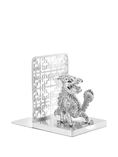 Shanghai Tang Dragon Bookend In Silver