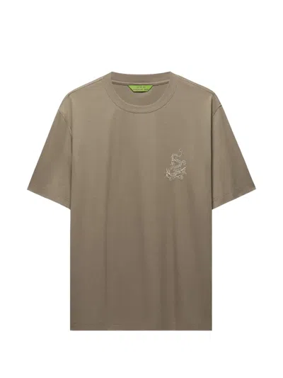 Shanghai Tang Dragon T-shirt In Brown