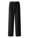 Shanghai Tang Drawstring-waistband Textured Trousers In Black