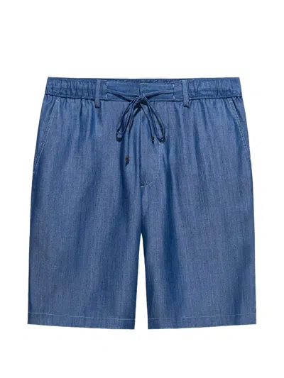 Shanghai Tang Drawstring-fastening Shorts In Blue