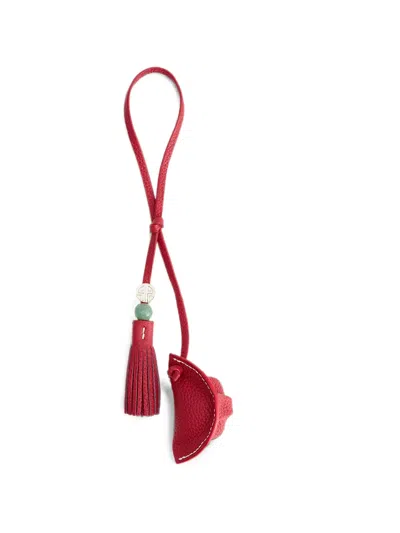 Shanghai Tang Dumpling Tassel Bag Charm In Red