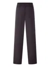 Shanghai Tang Elastic-waist Wool Trousers In Brown