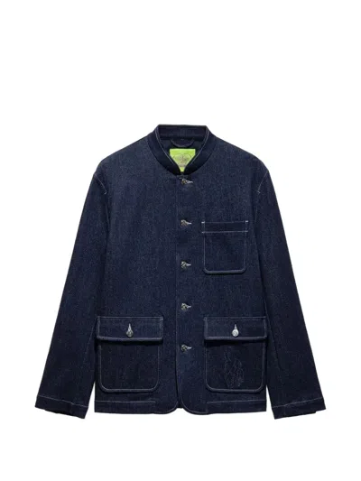 Shanghai Tang Five-button Horse Jacket In Blue
