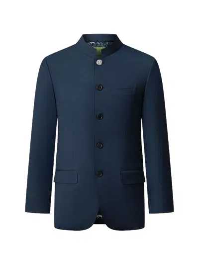 Shanghai Tang Five-button Jacket In Blue