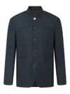 Shanghai Tang Five-button Wool Blazer In Blue