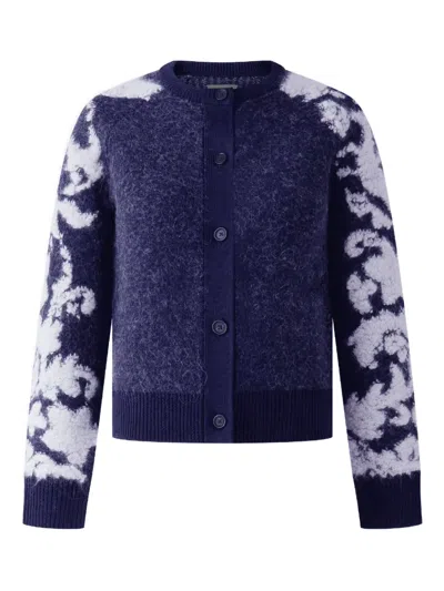 Shanghai Tang Floral-jacquard Cardigan In Multi